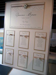 Vintage A2 sized Table Plan Board