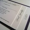 Black and white wedding invitation with 3 pages inside