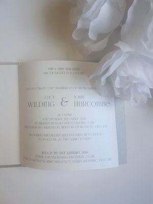 Silver wedding invitation