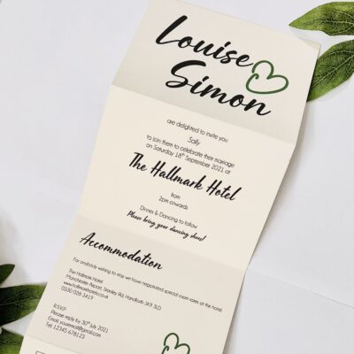 Classic Concertina Invitation with Information and RSVP