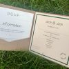 Rustic Hessian Heart Pocketfold Invitation with RSVP and Information card