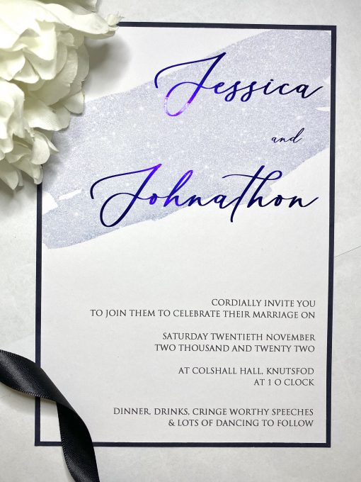 foiled flat back invitations