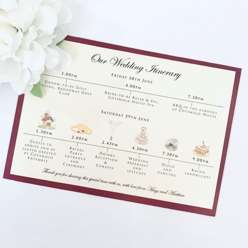 Order of the Day Timeline card with red
