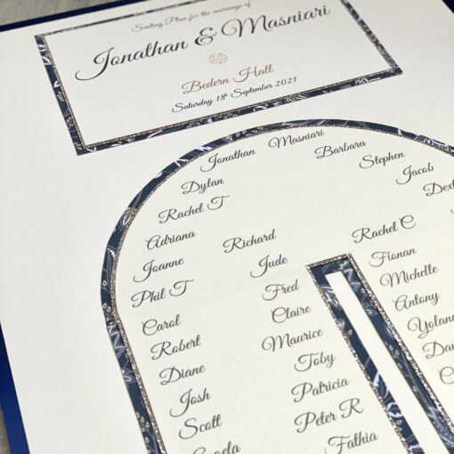 horse shoe table plan with batik pattern