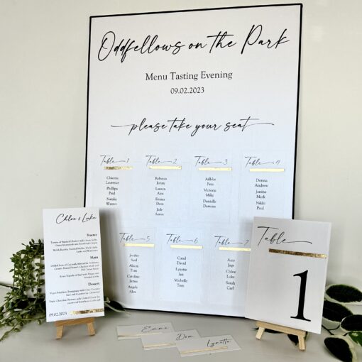 Day stationery set with gold foil stripe