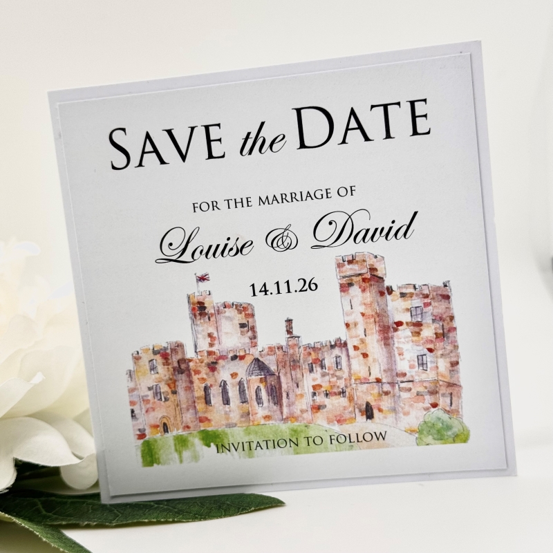 Peckforton Castle Watercolour Save the Date