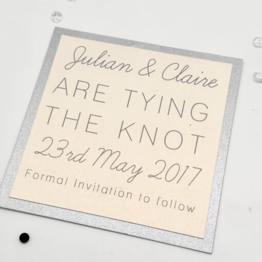 Small Square Save the Date with Fun Block Style Text