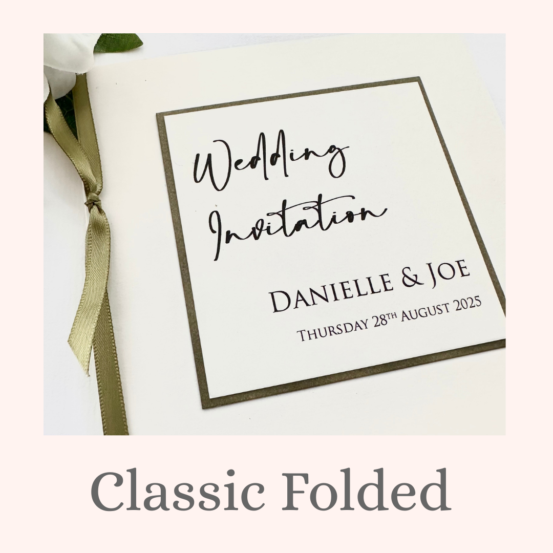 Classic Folded Wedding Invitations