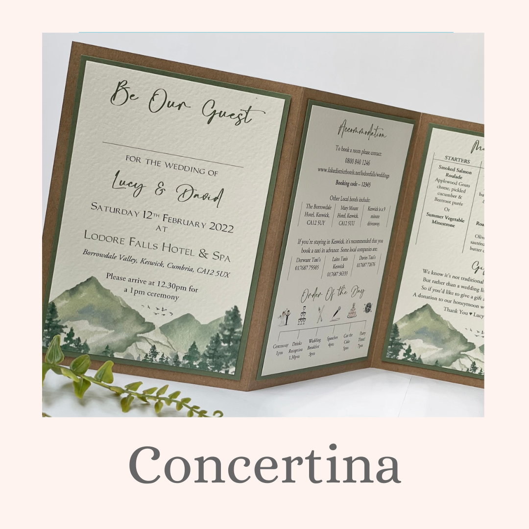 Concertina Wedding Invitations