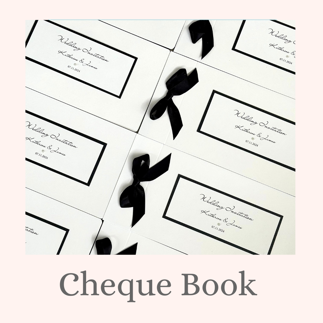 Cheque Book Wedding Invitations