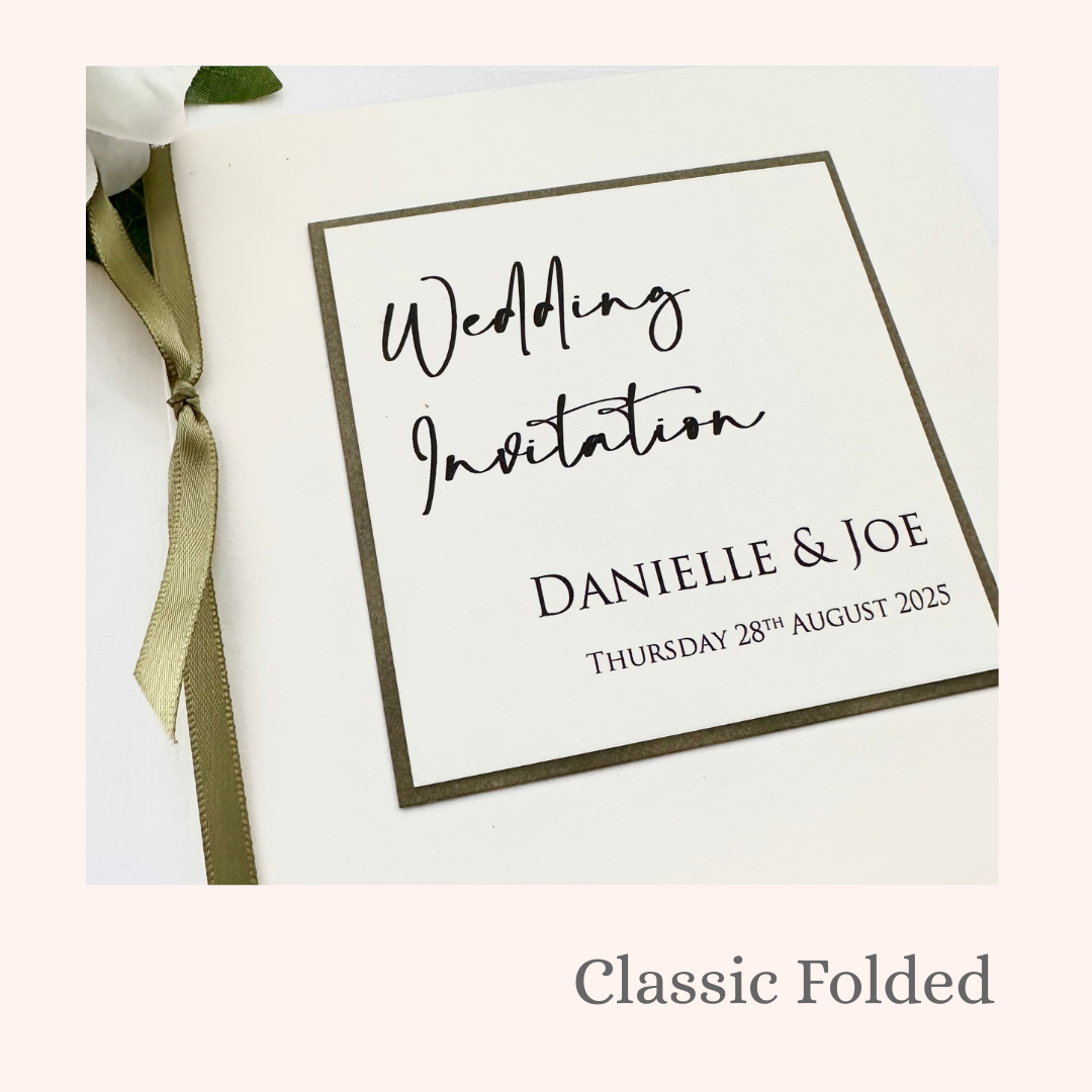 Classic folded wedding invitations Classic folded wedding invitations
