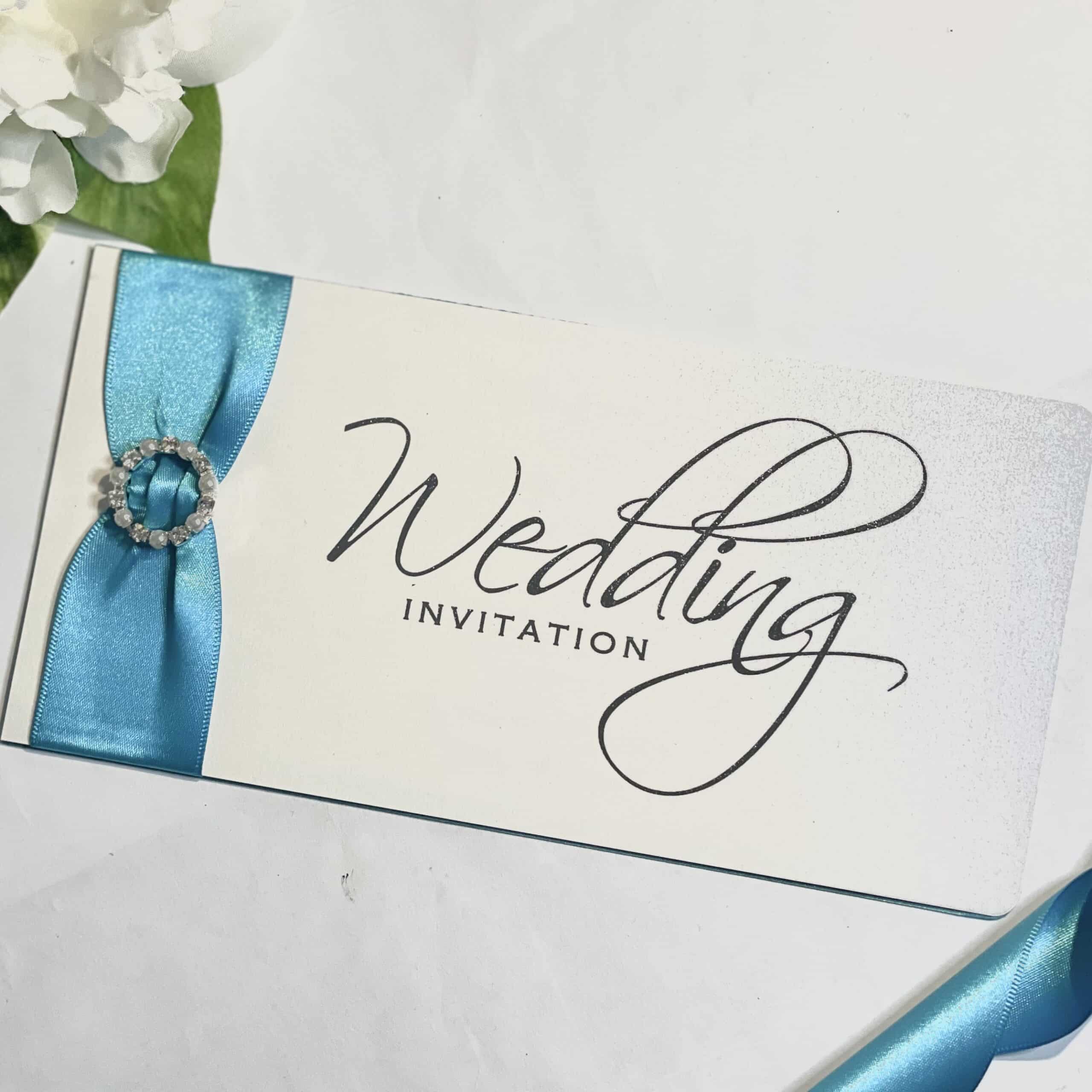 Luxury Cheque Book Invitation with Ribbon and Large Buckle Luxury Cheque Book Invitation with Ribbon and Large Buckle