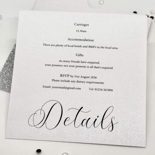 Luxury Wallet style invitation with tag and bow - Image 5