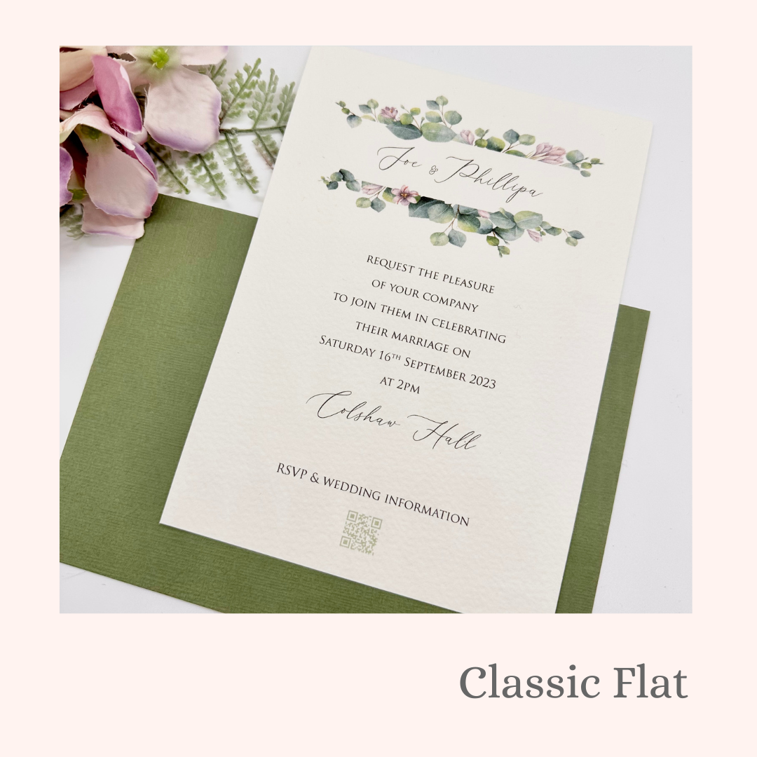 Classic Flat Wedding Invitations