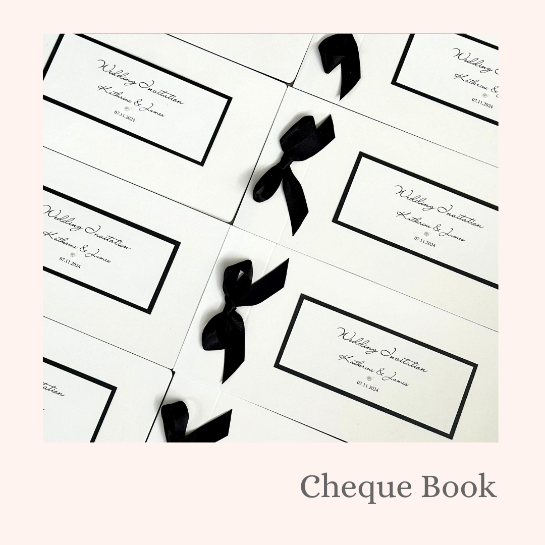 Cheque Book Wedding Invitations