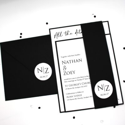 Black and White Wedding Invitation Bundle