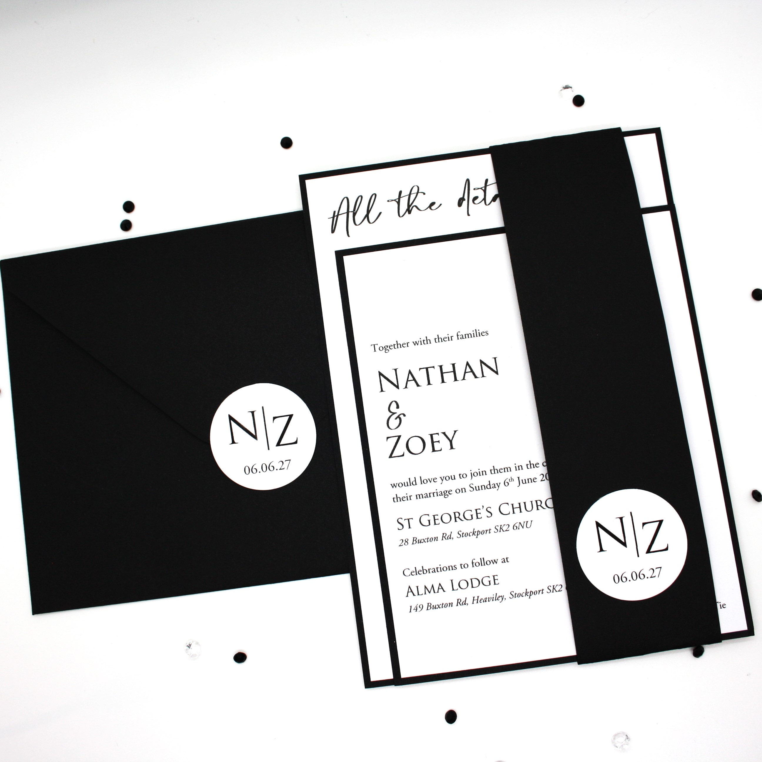 Black and White Wedding Invitation Bundle